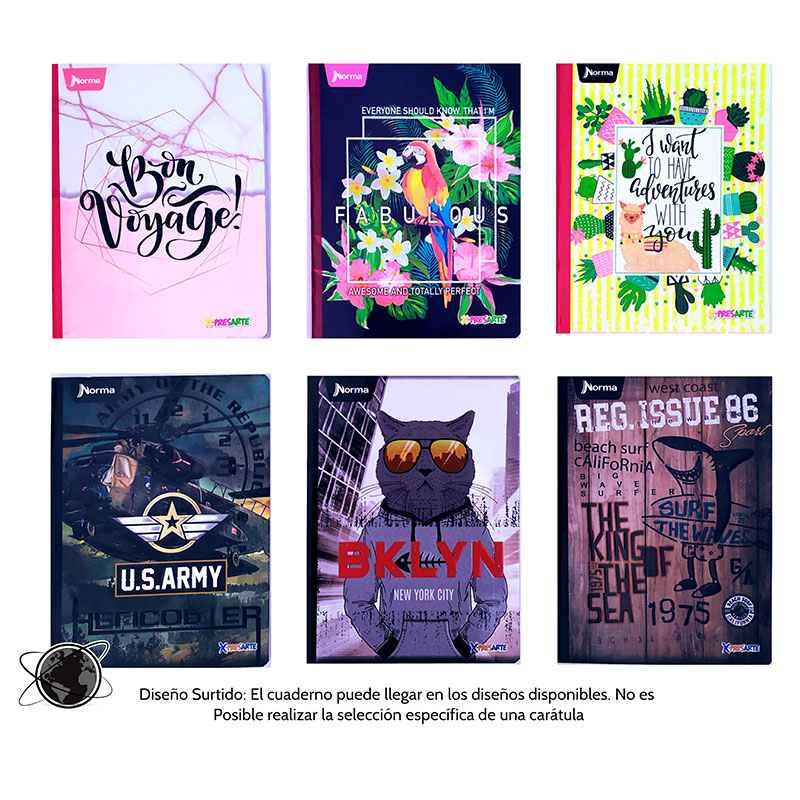 Cuaderno Cosido Cuadriculado 100 Hojas
