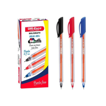 Caja esferos 0.7 Offi-Esco x12