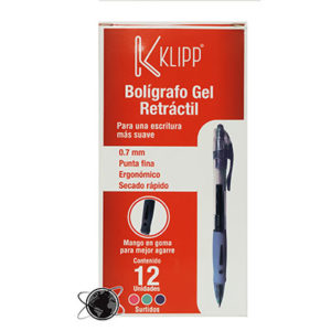 Bolígrafo Gel Retráctil *12