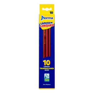 Lapiz Rojo TriangularX10 U Norma