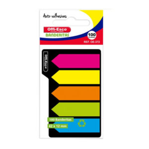 Banderitas adhesivas Offi-Esco x 100 u