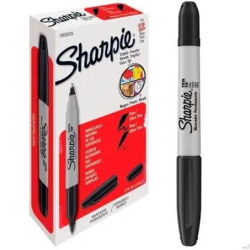 Marcador Sharpie doble punta negro unidad