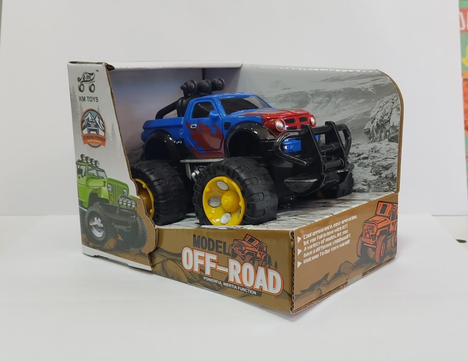 Carro Azul Impulsado por Fricción