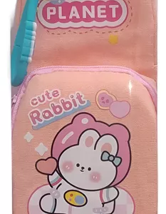 CARTUCHERA CUTE RABBIT CORAL