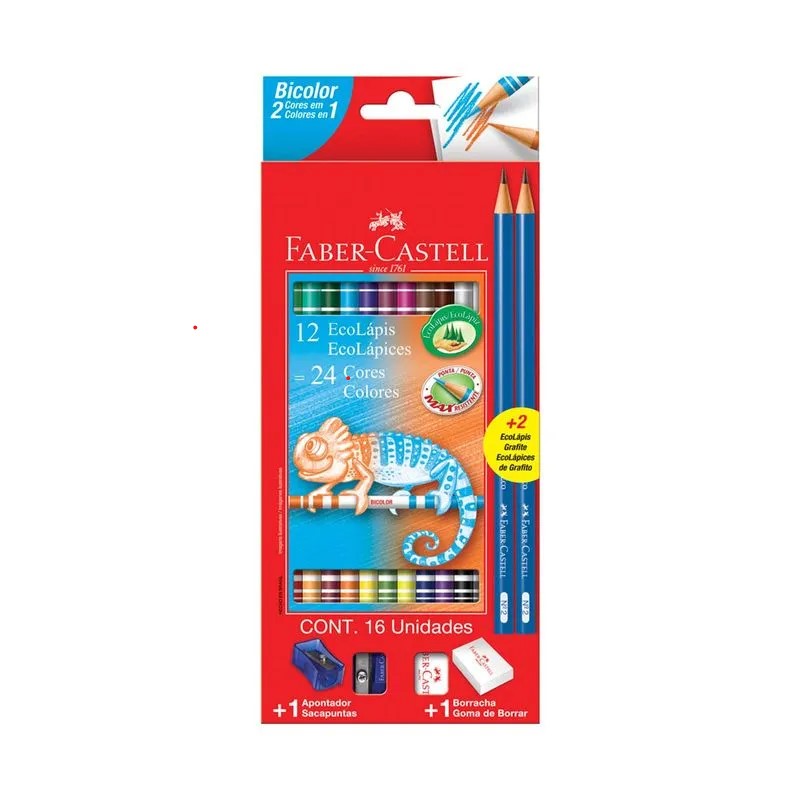 Colores Faber-Castell bicolor x 12 unidades